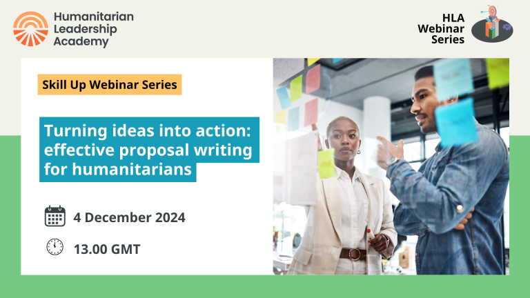 Skill Up Webinar | Turning ideas into action: effective proposal writing for humanitarians