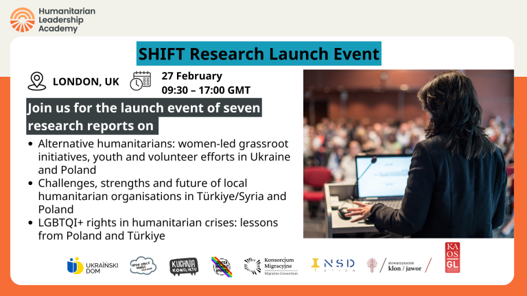 SHIFT Research Launch Event | Local Organisations and Alternative Humanitarians: New perspectives from Eastern Europe and Türkiye/Syria