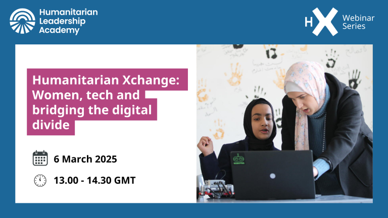 Humanitarian Xchange Webinar Series: Women, tech and bridging the digital divide